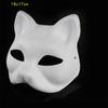 White DIY Hand-Painted Mask Handmade Half Face Mask Japanese Cosplay Blank Mask  Party