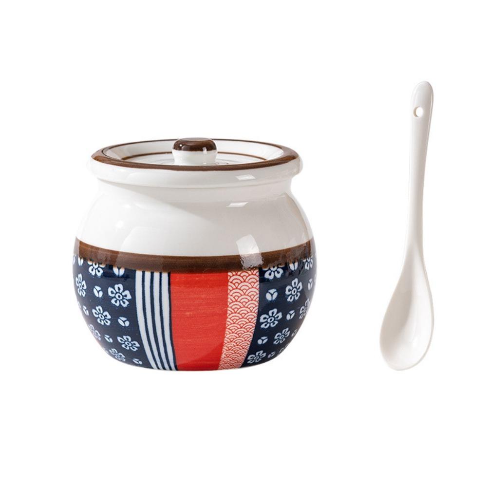 Пылезащитная расписанная вручную керамическая банка 330 мл контейнер для приправ бутылка для приправ соль/сахар