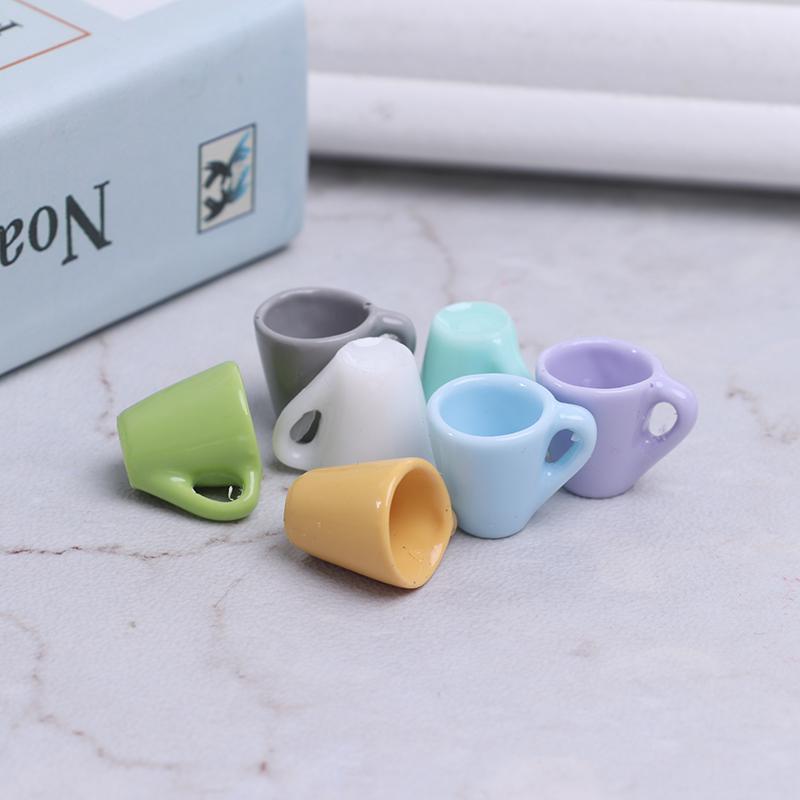 10Pc 1:12 Dollhouse Miniature Mug Water Cup Model Kitchen Accessories Toys