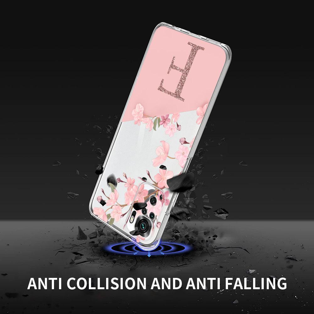 Чехол Cherry Flower Letter AB для Xiaomi Redmi Note 11 10 9 8 Pro 10S 9S 9A 9C 9T 10C K40 7 8T прозрачный мягкий силиконовый чехол для телефона