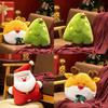 Decorative Santa Claus Plush Toy Spun Polyester Cover Living Room Festive Decor