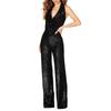 2024 Summer Sleeveless Halter Neck Sequin Jumpsuit for Women