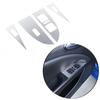 Silver Alloy Car Window Glass Lift Frame Trim Cover For Seat Leon MK2 2008-12