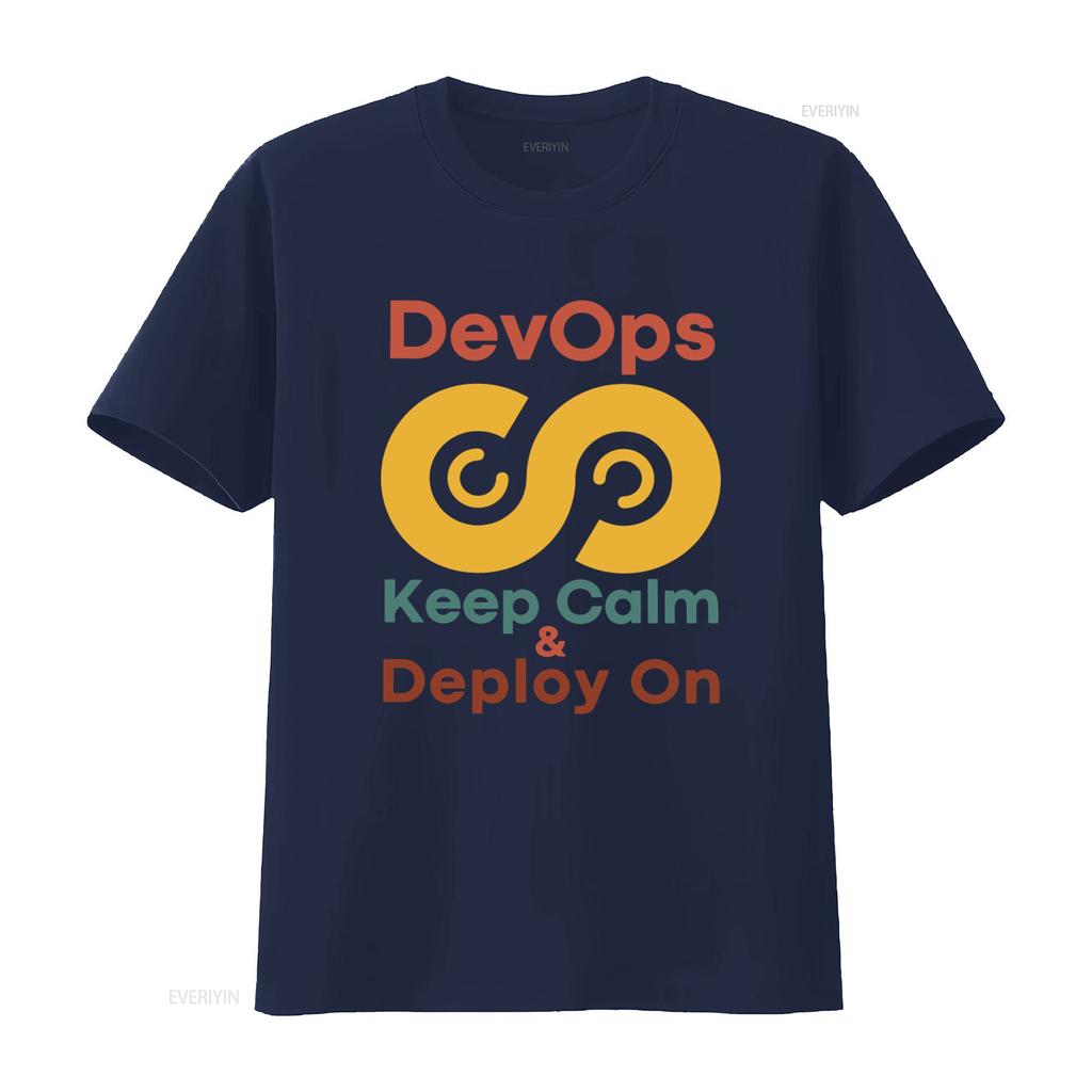 DevOps Спокойствие Развертывание на футболке Softstyle для разработчиков и программистов Agile Дизайн винтажный Стиранная дизайнерская одежда