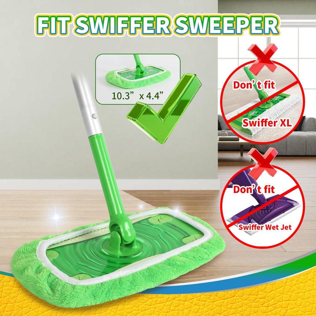 Многоразовый моющийся чехол для швабры Swiffer 1 шт. - Популярно на Amazon - Подходит для плоских швабр - Заменяемый и адаптируемый