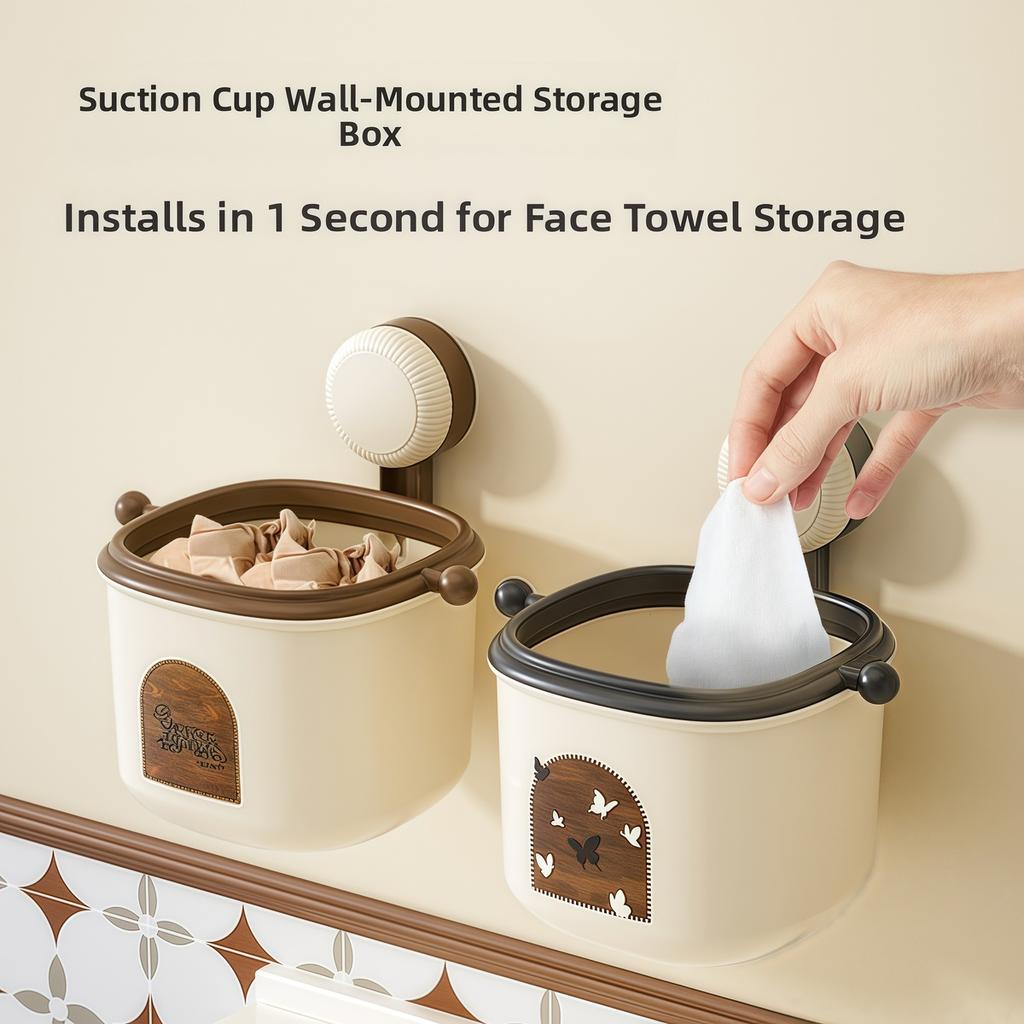 Антикварный стиль присоска ящик для хранения умывальника настенное мусорное ведро хранение полотенец для лица Аксессуары для ванной и кухни