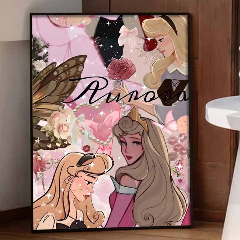 Disney Набор для алмазной мозаики, 5D Аврора Спящая Красавица, настенное украшение, арт-подарок для гостиной, спальни, кабинета и т. д.