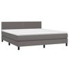VidaXL Divan Bed with Mattress Grey 180x200 Cm Faux Leather - Model 3141081