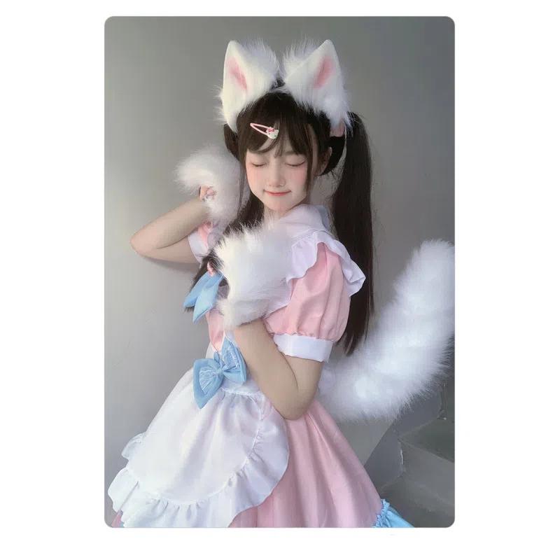 Fox Ear Hairband Beast Tail Halloween Set Beast Paw Simulation Plush Beast Ear Accessories