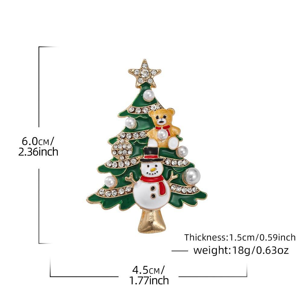Christmas Series Brooch Snowman Christmas Tree Cat Garland Brooch Holiday Clothing Coat Accessories Women