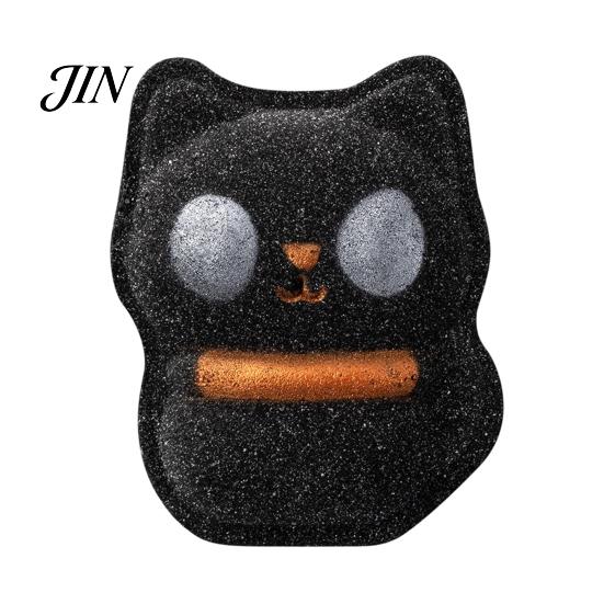 Holiday Bath Salts Ball 1/6Pcs 50G Halloween Bombs with Fruity Scents, Ghost Pumpkin Bat Black Cat Set Witch Fizzies Ball, Dry Skin Moisturizing