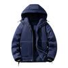 Зимняя пуховая хлопковая куртка, Теплая и повседневная, Мужская куртка-пуховик с капюшоном свободного кроя, Хлопковая куртка, Повседневная хлопковая куртка