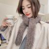 New Ins Temperament Light Luxury Mink Hair Scarve Versatile Fur Solid Colour Scarve Winter Narrow Section Ladies Scarve