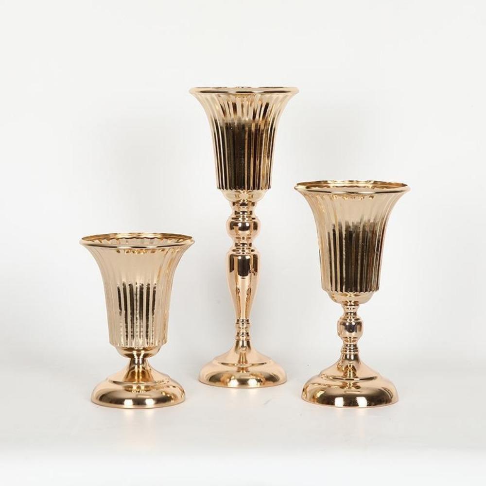 Металлическая подставка для цветов Золотая Художественная Ваза для цветов Креативный подсвечник Для центральных элементов