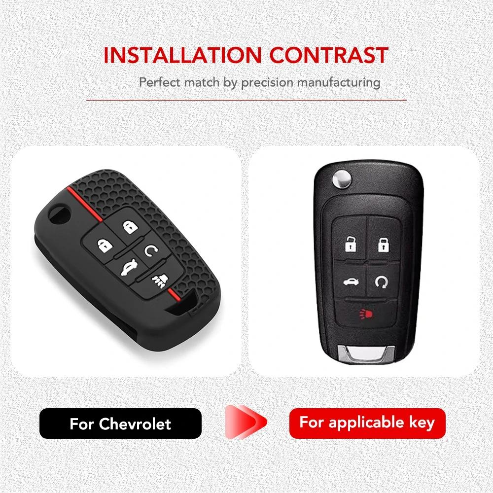 Чехол для смарт-ключа автомобиля, держатель для брелока Chevrolet Malibu Cruze Spark Opel Vauxhall Astra J Corsa DE, силикон