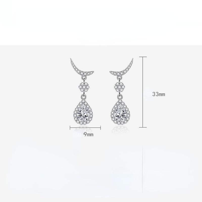 BELLA BOX Fashion Color Series Water Drop Pear Shaped Earrings Lady Wedding Engagement Jewelry Gifts