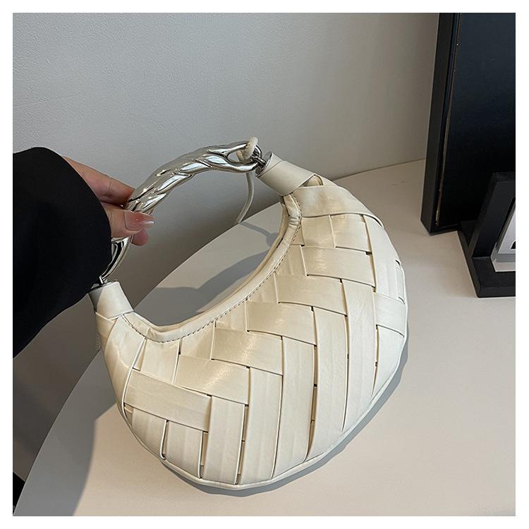 Плетеная сумка Bird's Nest женская сумка 2024 осень легкая роскошная модная универсальная портативная сумка-полумесяц на одно плечо сумка через плечо с пельменями