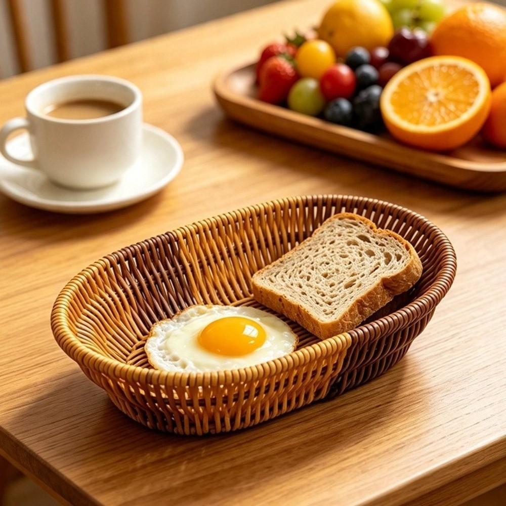 Creative Wicker Basket Multi-purpose Storage Basket New Storage Tray For Kitchen Organizer
