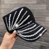 Rhinestone Hat Baseball Cap Style Ladies Cap Casual Outdoor Sport Cap Summer Beach Sunshade Hat Out Breathable Empty Top Hat