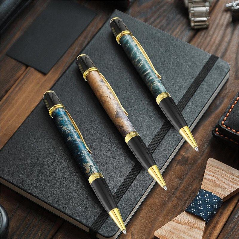 Набор для токарной обработки ручек A84E-Woodturning Pen Kit, 12 шт., с 7-мм тонкими ручками, стержнями и заготовками - Для токарного станка, Для DIY-проектов