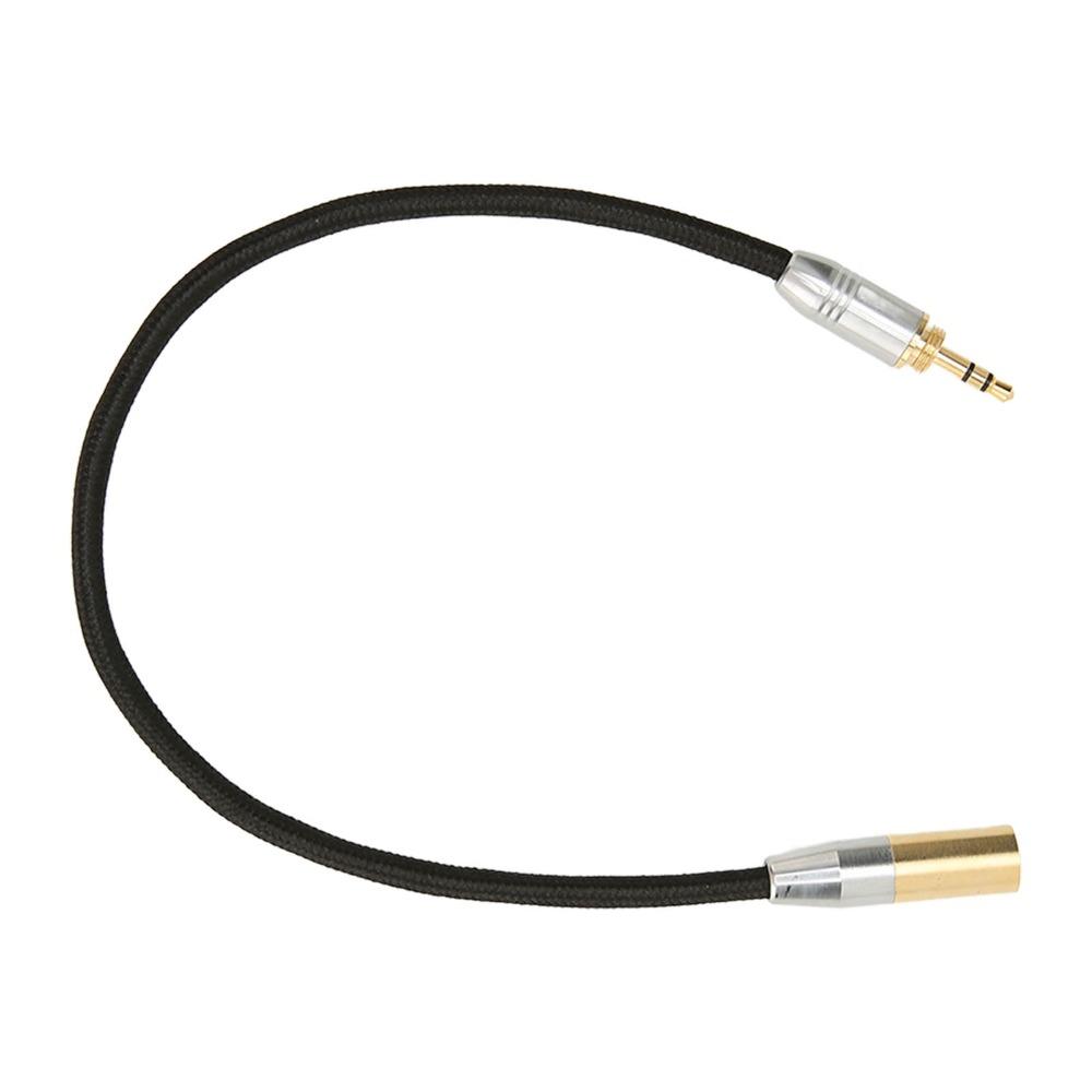 Plug and Play 3.5mm Male to Mini XLR 3pin Cable 3.5mm to Mini XLR Adapter Microphone Connection