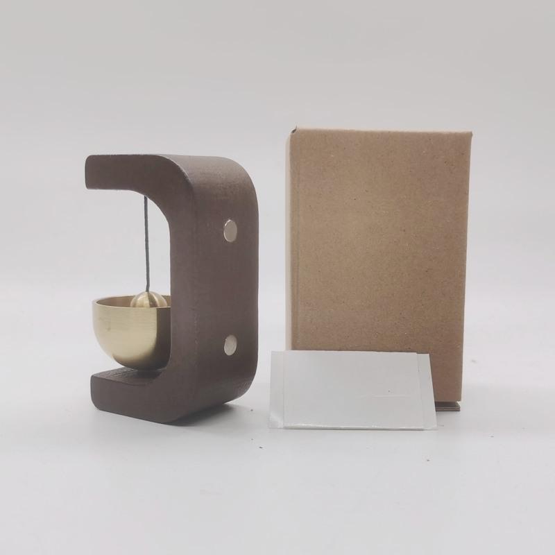 Магнитный деревянный дверной звонок в стиле дофамин: Вдохновленная китайской культурой подвеска-колокольчик для входов в магазины