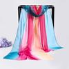 Women Summer Scarf Color Matching Thin Soft Breathable Sunshade Anti-UV Chiffon Neck Decoration Summer Shawl Clothes Accessory