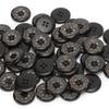 50pcs 4 Hole Wooden Buttons Carved Flowers Sewing Accessories Round Buttons  For Sewing DIY