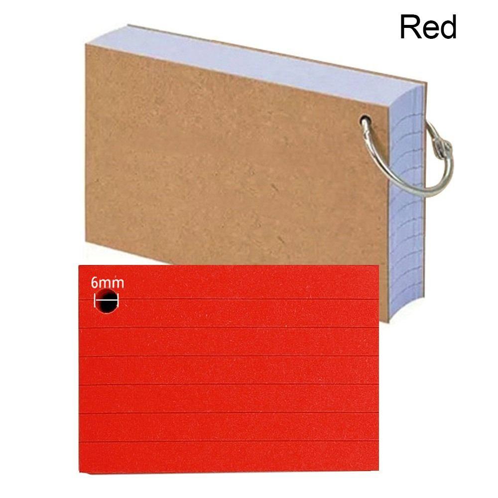 Portable A8 Binder Memo Book Loose-Leaf Horizontal Line Flash Cards With Cover Revision Cards