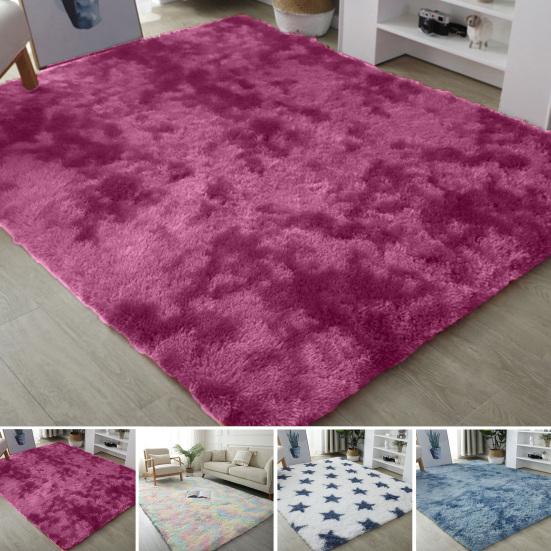 Длинный плюшевый коврик с принтом тай-дай, современный нескользящий нескользящий коврик для гостиной, который можно стирать в машине