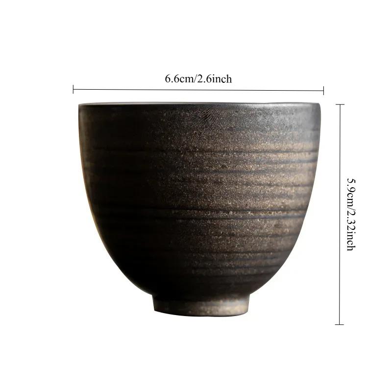 Керамическая чайная чашка с ручной росписью и позолоченной глазурью - Ремесленная фарфоровая чашка «яичная скорлупа» в японском стиле дзен, Элегантная чайная посуда для кунг-фу для дома или в подарок