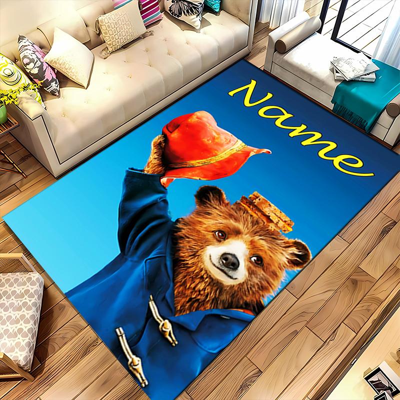 Custom personalization Paddington Bear Area Rug - Perfect For Kitchen, Bathroom,Laundry Room Decor Large Size Available,Gift All Seasons