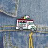 Multicolor Enamel Ice Cream Car Badge Collar Lapel Brooch Pin Clothes Jewelry