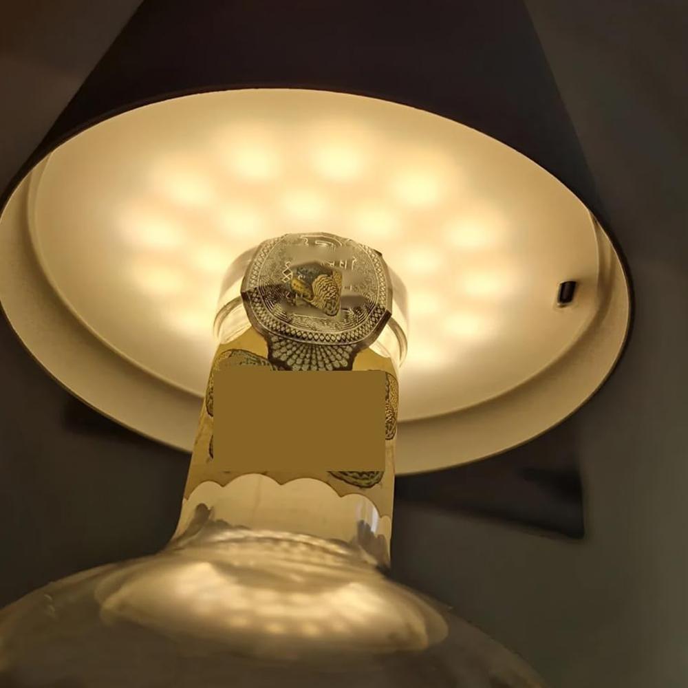 Перезаряжаемая беспроводная головка-светильник для винной бутылки с сенсорным управлением и 3 режимами освещения