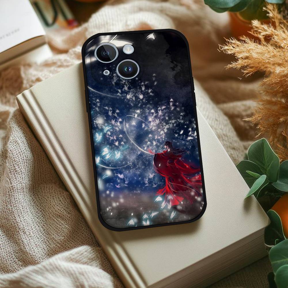 Чехол для телефона Tian Guan Ci Fu Для IPhone 1716 15 14 13 Pro Max 11 12 Mini X Xs XR Черный Силиконовый Чехол