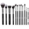 12pcs Brown Makeup Brush Set Soft Brushes Eyeshadow Powder Foundation Beauty Tools