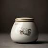 Ретро-керамическая чайная кабина Ru Kiln с милым рисунком кошки, переносная герметичная упаковка для чайных листьев, дорожная коробка для хранения чайных пакетиков, органайзер для специй