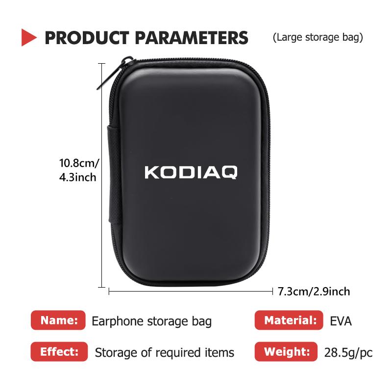 AAABR1 For Skoda Portable Mini Car Earphone Data Cable Charger Storage Bag Accessories Kodiaq Fabia Kamiq Karoq Octavia 2 3 Rapid Scala