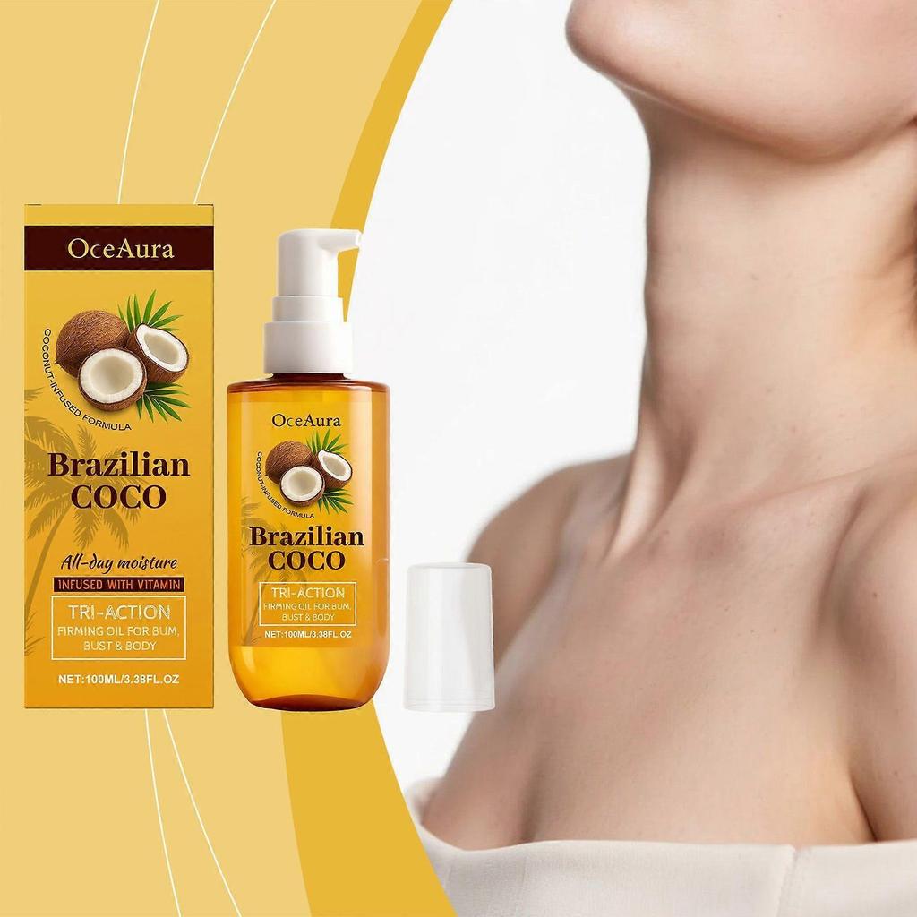OceAura Coconut Body Oil: Moisturizes, hydrates, and softens body skin.