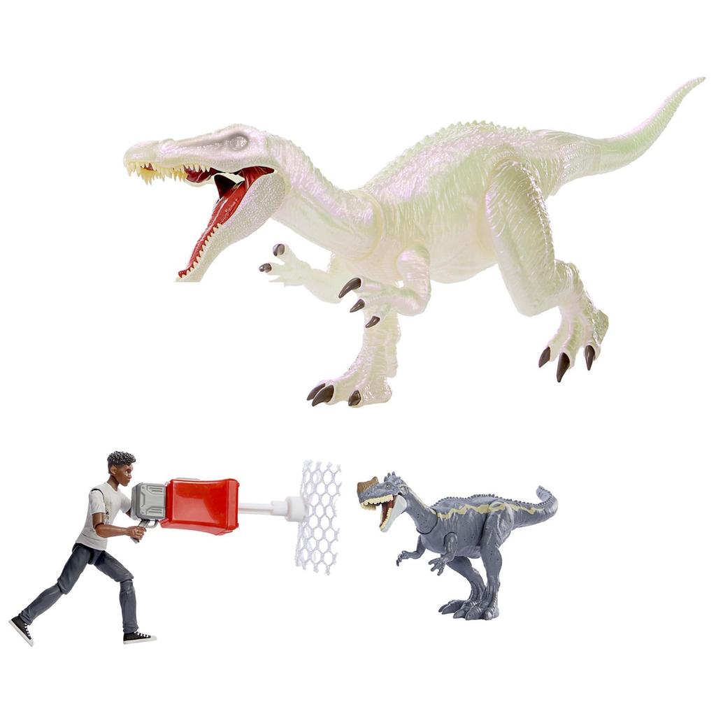 Mattel Jurassic World Darius Is In a Big Baryonyx Battle Dinosaur Set of 3 Ages 4 and Multi JCG22 (JURASSIC WORLD) Pinch! Set, Children's Figures,