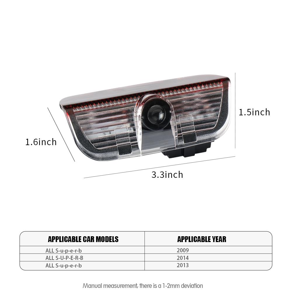 2025 Hot 2PCS Car Door Projector Decor Lamp LED Welcome Lights for Skoda Superb 2009 2013 2014 Badge Emblem Auto Decoration Acce