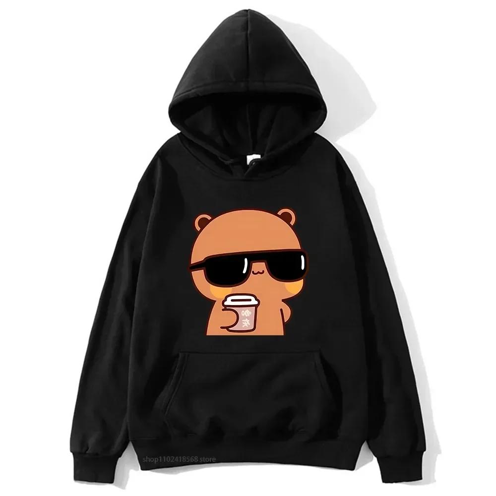 Cartoon Couple Hoodies - Bubu and Dudu Watching a Movie Together - Autumn/Winter Men's Harajuku Style Fashionable Casual Hip Hop