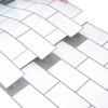 Subway Tile 10 pcs White Grey 30 x 30 cm Polyurethane and PET