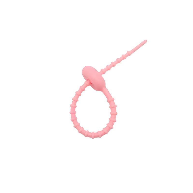 Multicolor TPR Silicone Zip Ties: Elastic Self-Locking, Reusable Cable Organizers & Keychain Pendants.