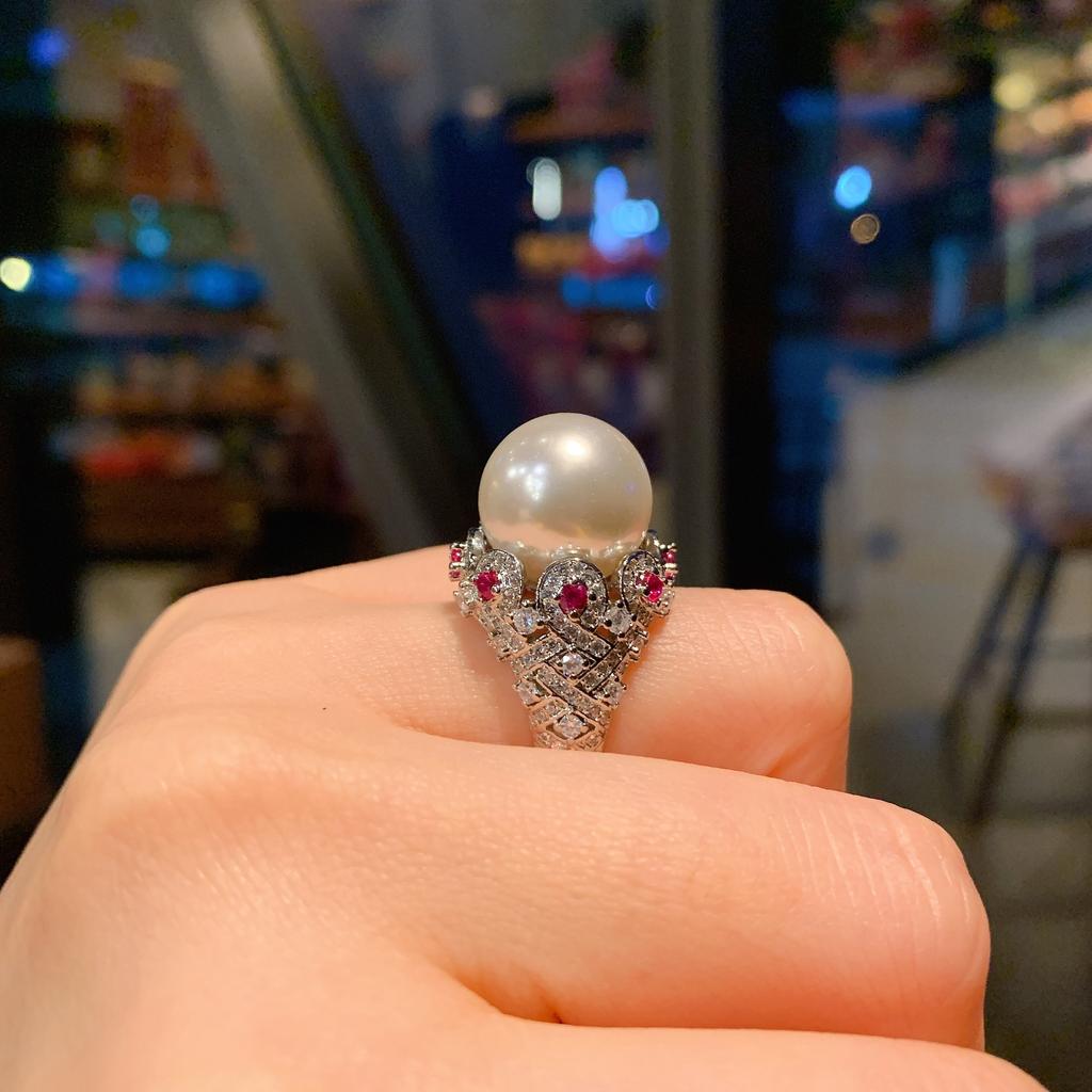 Шаг в желание простое Ao fritillary жемчуг открытое кольцо женское модное цветное сокровище ретро кольцо ювелирные изделия