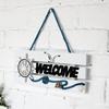 Mediterranean Welcome Doorplate Hanging Pendant Sign Home Store Door Wall Decor