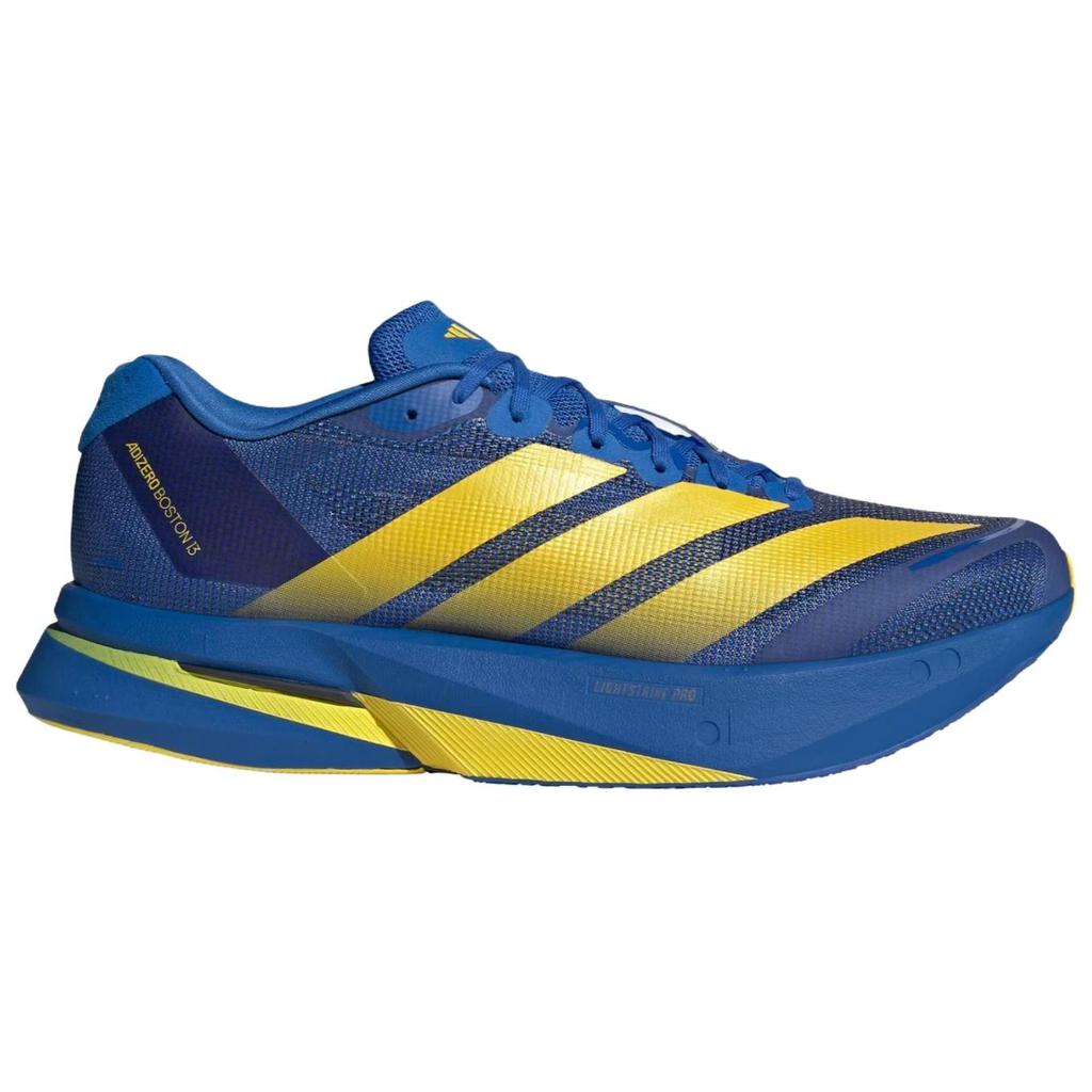Adidas Мужские кроссовки Adizero Boston 13 Синий Желтый Основной Черный KK4238