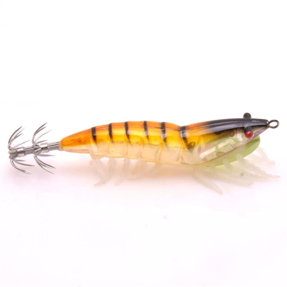 Fluorescent Wood Shrimp No. 3.0 No. 3.5 Artificial Squid Jig Cuttlefish Squid Hook  Ocean Rock
