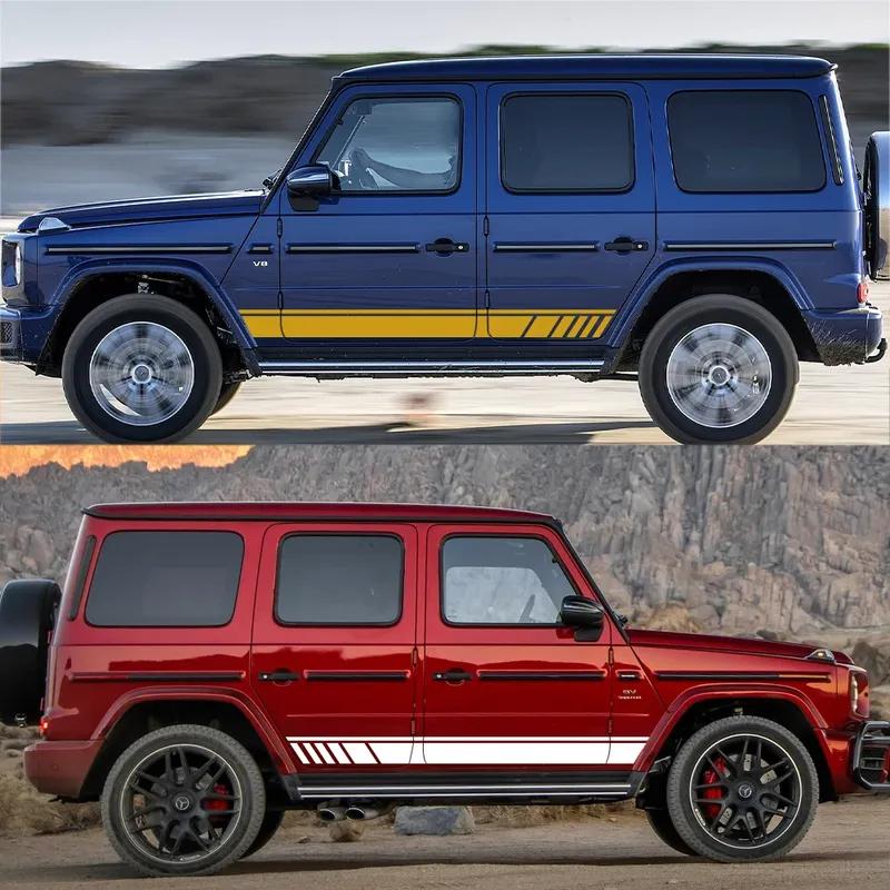 Виниловые наклейки на боковую дверь автомобиля Для Mercedes Benz G Glass G55 G63 AMG W463 G500 Class G350D Автомобильные полосы Декор Наклейки Аксессуары