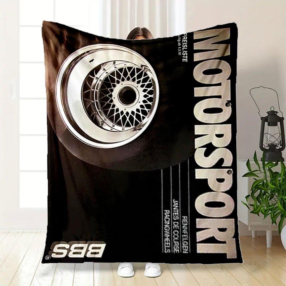 BBS Motorsport Racing Wheels - Premium Quality PerformanceBlanket Flannel Throw Blanket for Sofa, Bed, Travel, Camping, Office, Couch, Chair